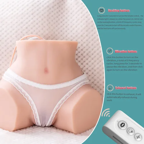 Miniatura 3 de Jaspik - Muñeca sexual automática de 11 libras, masturbador masculino, muñeca sexual realista de succión y vibración con canal anal de vagina
