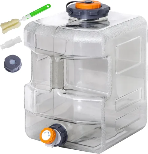 Miniatura 13 de REDCAMP Contenedor de agua portátil de 4 galones/15L con espiga, jarras de agua para camping, tanque de agua, almacenamiento portátil de agua