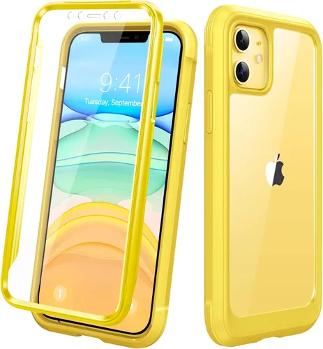 Miniatura 219 de Diaclara - Funda compatible con iPhone 11, carcasa resistente de cuerpo completo con protector de pantalla integrado sensible al tacto y Transparente