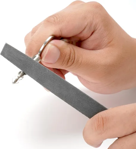 Miniatura 7 de Lima semicircular de 6 pulgadas de corte medio, dientes de doble corte, acero de alto carbono, lima de una sola mano sin mango, adecuada para dar