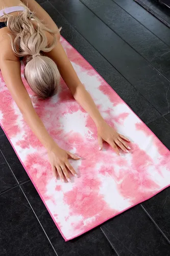 Miniatura 3 de Toalla de yoga Eunzel, toalla para esterilla de yoga caliente con puntos de agarre absorbentes de sudor, antideslizante para yoga caliente, pilates