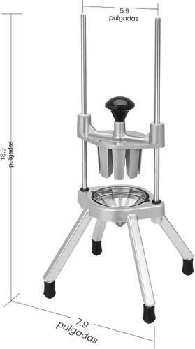 Miniatura 2 de VEVOR Cortador comercial de acero inoxidable para cortar limas en cuña en 8 secciones, cortador de limón en 8 cuñas para restaurante o bar
