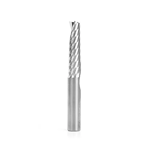Miniatura 11 de Amana Tool - 51414 Carburo sólido CNC espiral 'O' sola flauta, corte de plástico 3/8 de diámetro x 1
