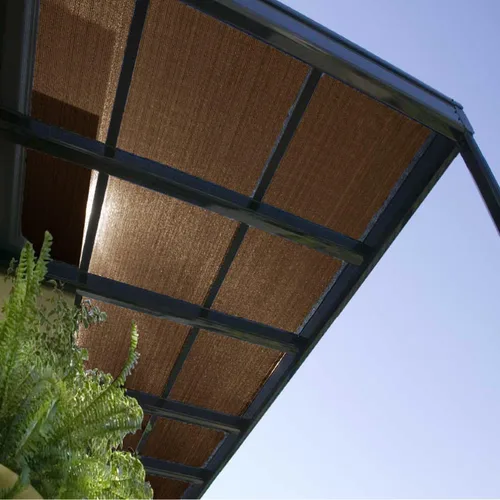 Miniatura 7 de E&K Sunrise - Rollo de tela para sombra solar de 12 x 2 pies, para exteriores, para patio, jardín, terraza, invernadero (marrón)