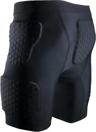 Pantalones cortos de compresión acolchados, faja de fútbol acolchada para cadera y fútbol para hombres, protector de muslos para baloncesto,