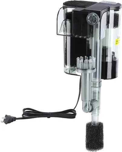 Miniatura 8 de hygger Filtro de acuario para colgar en la parte posterior, sistema de filtración de cascada de filtro de pecera, flujo de agua ajustable