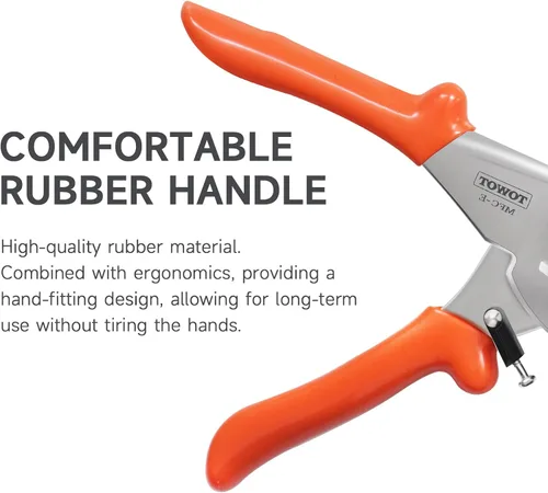 Miniatura 4 de TOWOT Tijera de corte de inglete multiángulo afilada, ajustable de 45 a 135 grados con bloqueo de seguridad, herramientas de mano para cortar