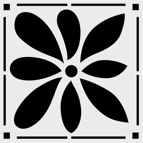 Miniatura 6 de Plantillas de pared para pintar con patrón grande de 12 x 12 pulgadas, plantillas de suelo grandes reutilizables, plantillas de azulejos simples NS5