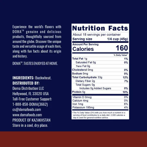Miniatura 2 de DOMA Granos de trigo sarraceno tostados con cáscara (Kasha), sin OMG, sin gluten, 3.5 libras (2 x 1.76 libras, aproximadamente 36 porciones), grano