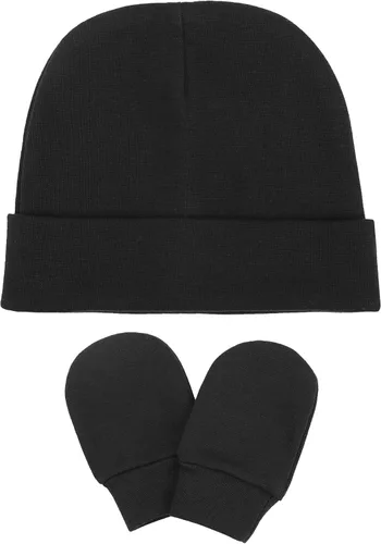 Miniatura 7 de BQUBO Baby Hats and Mittens Infant Cotton Beanie Gloves No Scratch Set Newborn Hospital Hat for Boys Girls 0-6 Months