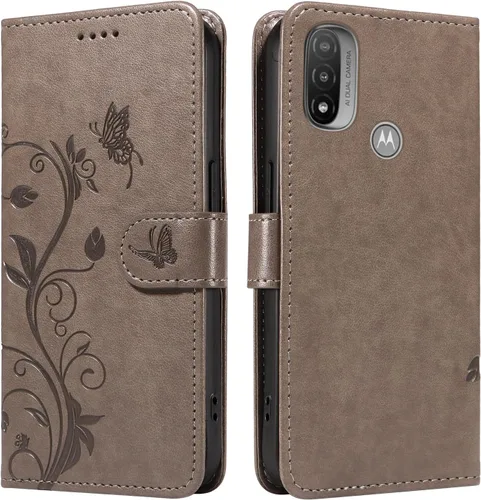 Miniatura 174 de Funda para Motorola Moto E22/E22i, piel sintética, con tarjetero y correa para la muñeca, a prueba de golpes, funda magnética para Motorola Moto Rojo