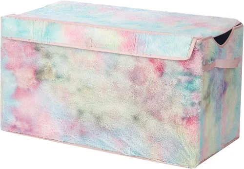 Heritage Kids Sorbet Dream - Maletero plegable de piel sintética para juguetes, 28 pulgadas de ancho, teñido anudado