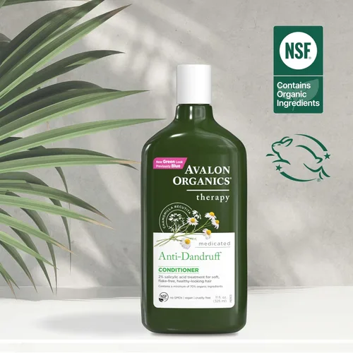 Miniatura 5 de Avalon Organics Acondicionador de terapia natural para caspa, 11 onzas líquidas