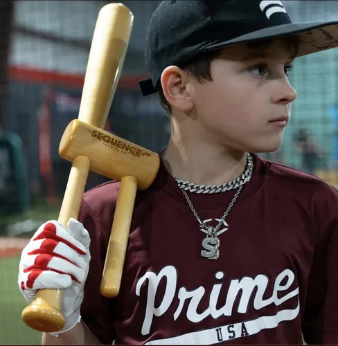 Miniatura 3 de Bate de entrenamiento de secuencia deportiva sin errores, entrenador de béisbol de dos manos para control de swing y barril, ideal para jugadores