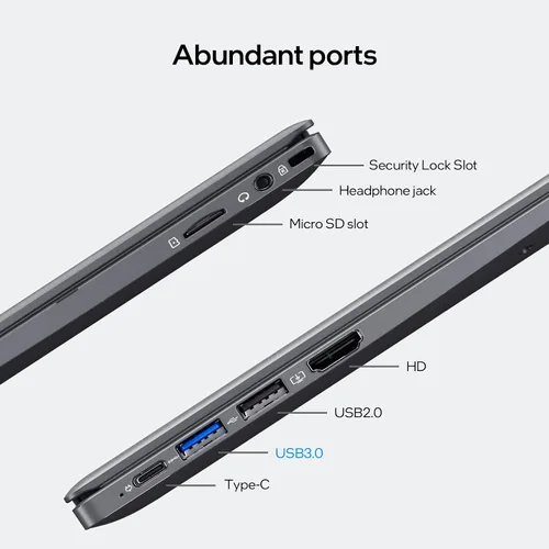 Miniatura 5 de UOWAMOU 15.6 pulgadas, 16 GB de RAM, SSD de 512 GB, computadora portátil con pantalla FHD IPS, N5095 Quad Core, WiFi 2.4/5G, retroiluminación BT4.2