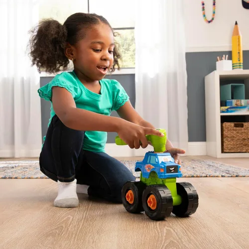 Miniatura 6 de Build-A-Buddy Camión Monstruo Juguete - Juguetes de Construcción 2-en-1 para Desmontar y Jugar - Juegos de Construcción para Niños - Juguetes