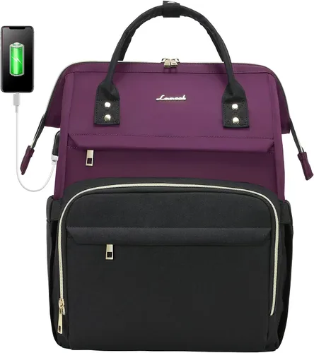 Miniatura 10 de LOVEVOOK - Mochila para ordenador portátil para mujer, de moda, de negocios, de viaje, mochila para estudiantes, mochila de trabajo para profesores