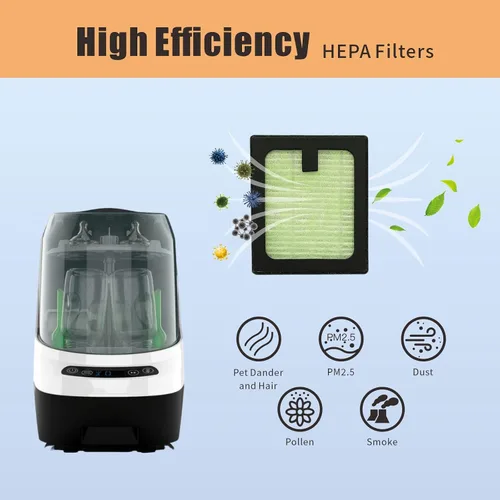 Miniatura 2 de Paquete de 4 filtros HEPA de repuesto para la lavadora de biberones Pro Brezza de bebé de alta eficiencia, filtro HEPA verdadero H13, polvo