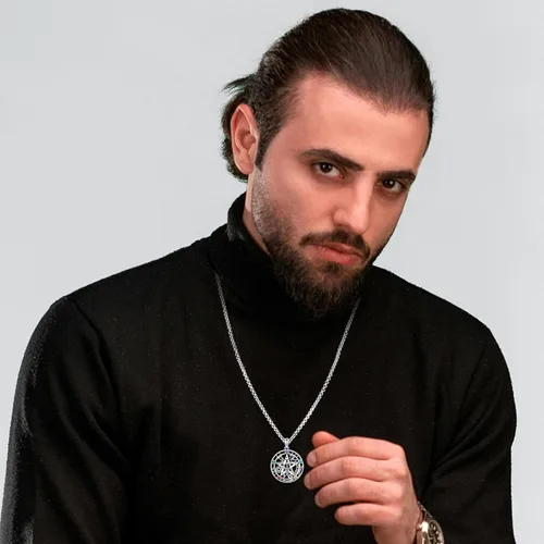 Miniatura 67 de Collar de pentagrama de plata de ley con triple luna, diosa celta, nudo celta, nudo de brujas, Ankh, sol y luna, Hécate, lilith, Santa Muerte