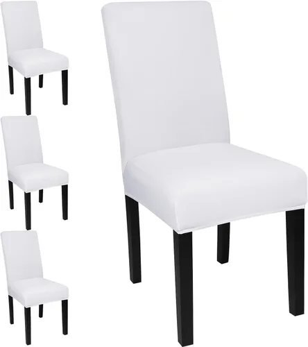 Miniatura 81 de JQinHome Juego de 8 fundas para sillas de comedor, fundas de alta elasticidad extraíbles y lavables, fundas protectoras de asiento para silla