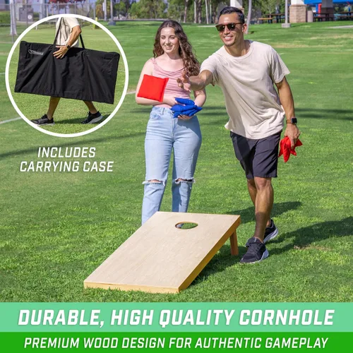 Miniatura 3 de GoSports - Juegos de Cornhole de madera maciza de primera calidad - Elija 4 x 2 pies o 3 x 2 pies - Los juegos de tableros incluyen un juego de 8