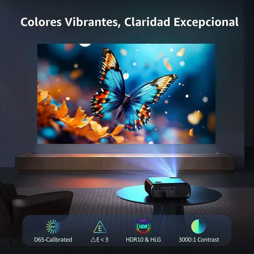 Miniatura 3 de NexiGo Proyector PJ40 (Gen 3) con WiFi y Bluetooth, calibrado D65, nativo 1080P, compatible con 4K, proyector para películas al aire libre