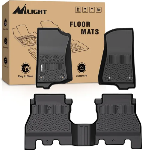 Miniatura 8 de Alfombrillas de suelo de TPE Nilight para Jeep Wrangler JK Unlimited 4 puertas 2013 2014 2015 2016 2017 2018 (no para JL y 4XE), revestimientos