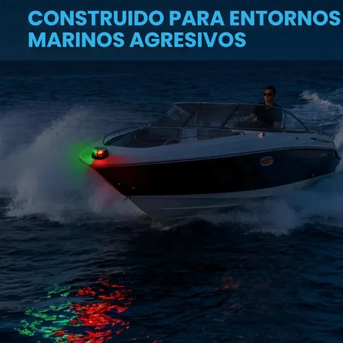 Miniatura 6 de Obcursco luces de navegación para barco, luces LED marinas rojas y verdes para la proa, IP67 impermeable, resistente a la oxidación, ideal