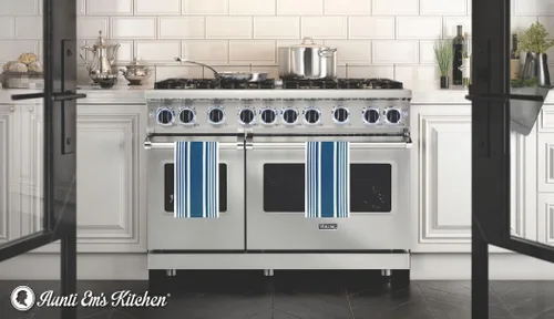 Miniatura 2 de Aunti Em's Kitchen Toallas de mano y de cocina diseñadas tejidas de 100% algodón cultivado de manera responsable, grueso y lujoso, extragrandes 50 x
