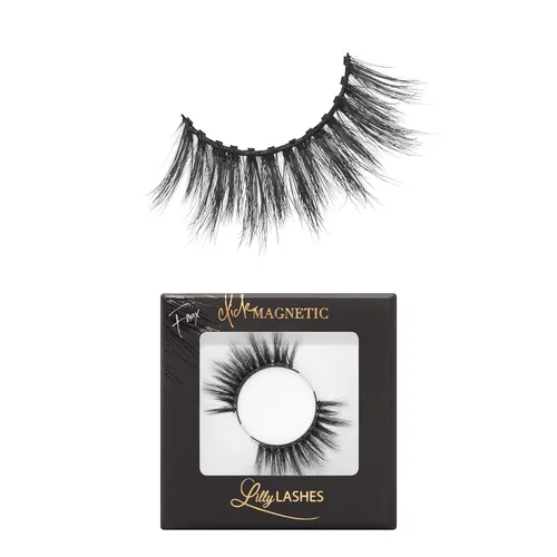 Lilly Lashes Pestañas postizas magnéticas con clic - Pestañas magnéticas falsas de visón sintético irremplazables para un aspecto natural - Pestañas