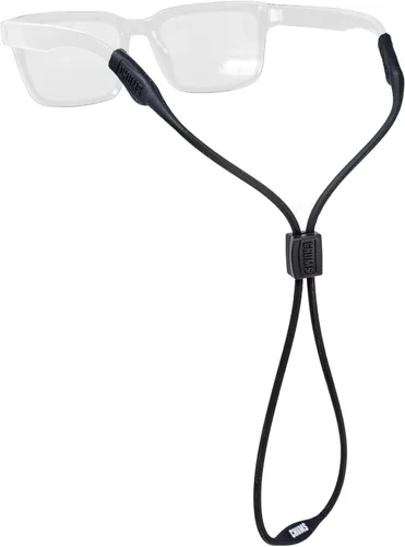 Chums Retenedor delgado - Soporte ajustable para gafas - Soporte delgado de silicona para gafas de seguridad para mujeres y hombres Negro