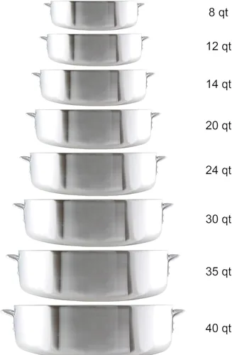 Miniatura 7 de TrueCraftware - Olla de aluminio de 40 cuartos de galón con cubierta de 0.236 in de grosor- Utensilios de cocina de peso pesado, sartén