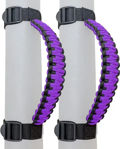 Miniatura 11 de Asas de Agarre de Barra Enrollable para Jeep Asas de Agarre para Jeep Wrangler YJ TJ JK JKU JL JLU 1987-2024 Mango de Agarre Paracord Carga de 250