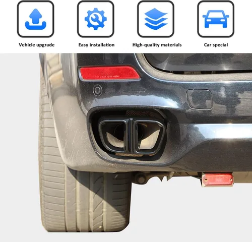 Miniatura 5 de Accesorios exteriores de aleación de aluminio, silenciador de escape, cubierta para BMW X5 F15 X6 F16 2014-2019 (adecuado para versión M Sports)