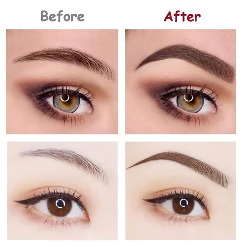 Miniatura 4 de 3 lápices de cejas negros para mujer, impermeables, de larga duración, lápiz de cejas Microblading para cejas fácil crear maquillaje natural de cejas