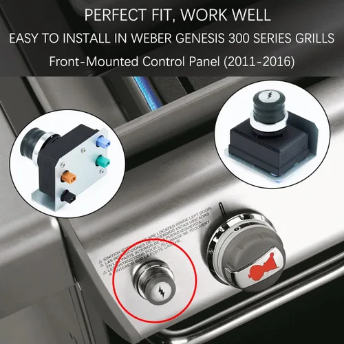 Miniatura 3 de 65505 Deflectores de calor 7621 Barras aromatizantes 7629 Encendedor Genesis Piezas de repuesto para Weber Genesis Grill Parts con control frontal