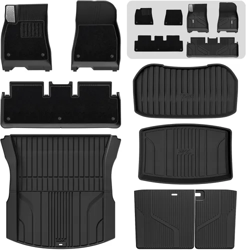 Miniatura 27 de 3W – Tapetes y revestimiento para maletero compatibles con Tesla Model S 2021-2026, tapetes TPE para todo tipo de clima con ajuste personalizado