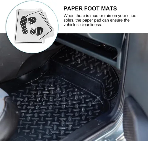 Miniatura 6 de 50 tapetes de papel para automóvil, tapetes de papel para concesionarios, impresos con bonita huella automotriz para suministros de protección