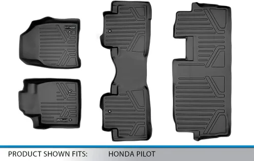 Miniatura 6 de MAXLINER Alfombrillas de Piso Juego de Revestimiento de 3 Filas para Honda Pilot 2009-2015