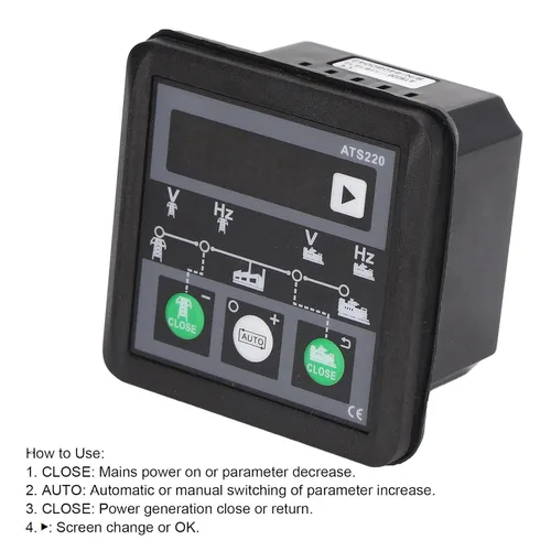 Miniatura 4 de Controlador automático 30-300V del ATS del interruptor de transferencia para la conmutación de energía del generador