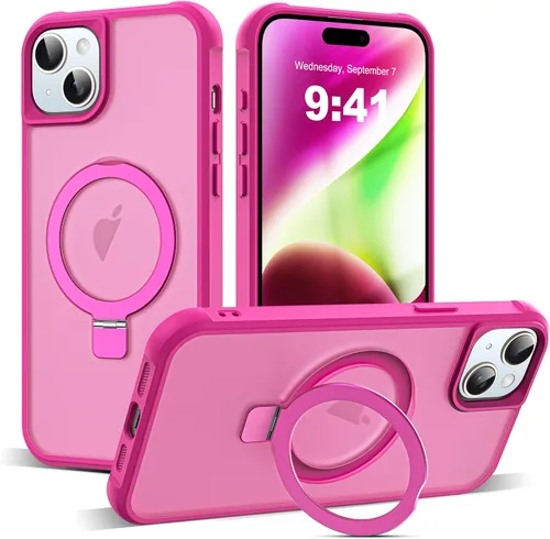 Miniatura 106 de SKYLMW – Funda compatible con iPhone 12 Pro Max y iPhone 13 Pro Max con soporte magnético invisible tipo anillo, fundas translúcidas para teléfonos
