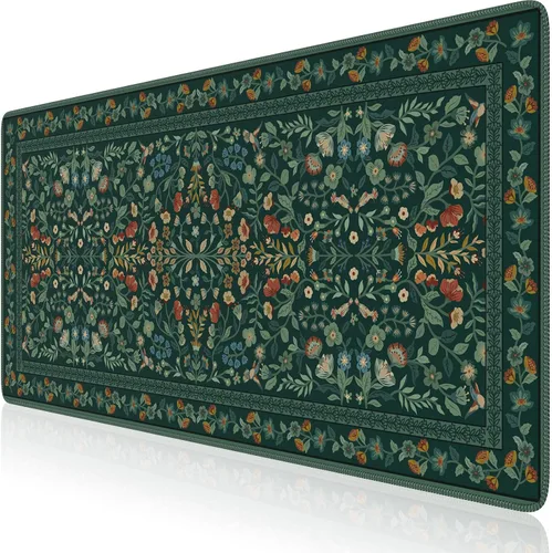 Miniatura 14 de iCasso Alfombrilla de mouse estética pequeña con diseño floral, mini alfombrilla de mouse portátil rosa, antideslizante y cómoda, de tela para mouse