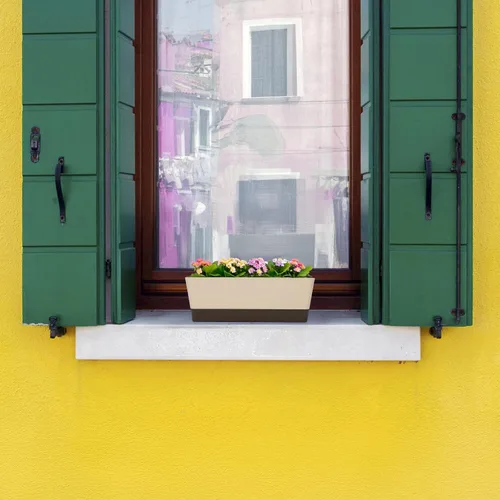 Miniatura 4 de SUREAM Paquete de 3 macetas de ventana para interiores, maceta rectangular de 12 x 3.8 pulgadas con bandeja, moderna maceta de plástico