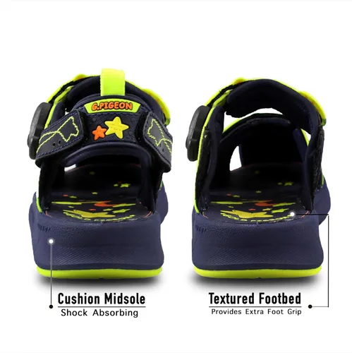 Miniatura 5 de Gold Pigeon Shoes Sandalias de atleta con puntera cerrada y cierre fácil para niños