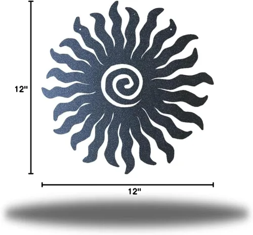 Miniatura 6 de Riverside Designs Sunburst - Arte de pared de metal para decoración al aire libre, resistente e impermeable, fabricado en Estados Unidos