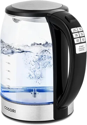 COSORI - Hervidor eléctrico con control de temperatura de 1.7L, tetera eléctrica y caldera de agua caliente con mantenimiento de calor de 60