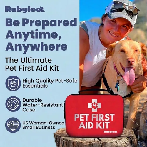 Miniatura 5 de Kit de primeros auxilios para perros – Suministros de primeros auxilios para mascotas aprobados por veterinarios para tratar a perros y gatos en una