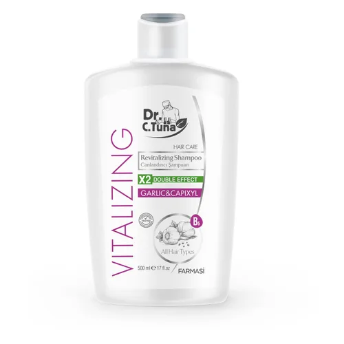 FARMASi Dr. C. Champú de ajo vitalizante de atún, fórmula nutritiva y fortalecedora con extracto de ajo y capixyl, ayuda a refrescar el cuero