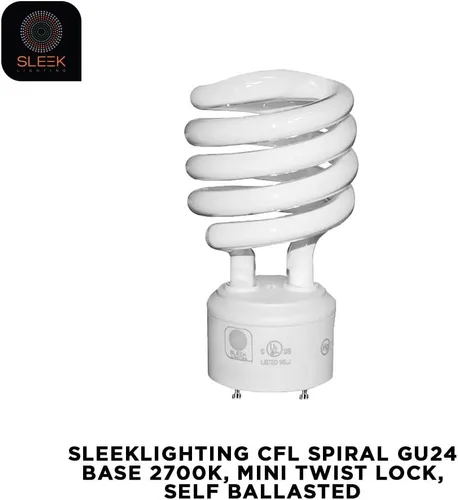 Miniatura 4 de foco 23 Watt T2, espiral, CFL, 2700K, 1300lm, base GU24 - Paquete de 4.