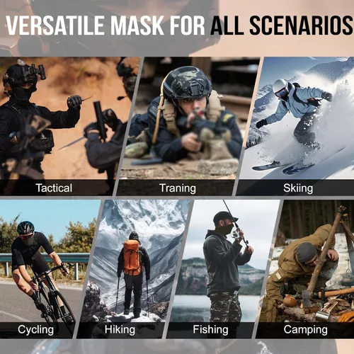 Miniatura 7 de OneTigris - Máscara facial balaclava para hombres, cubierta completa para la cabeza para mujeres, polaina de cuello de enfriamiento